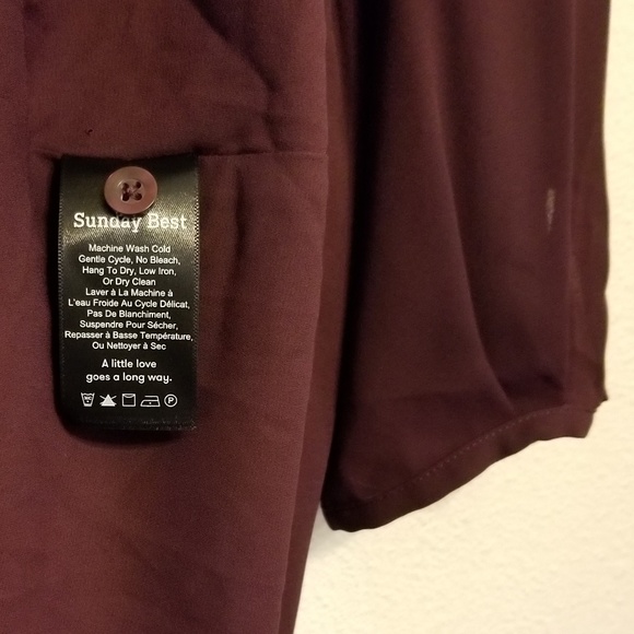 Aritzia Sunday Best Raleigh dress in deep burgandy - Picture 7 of 8